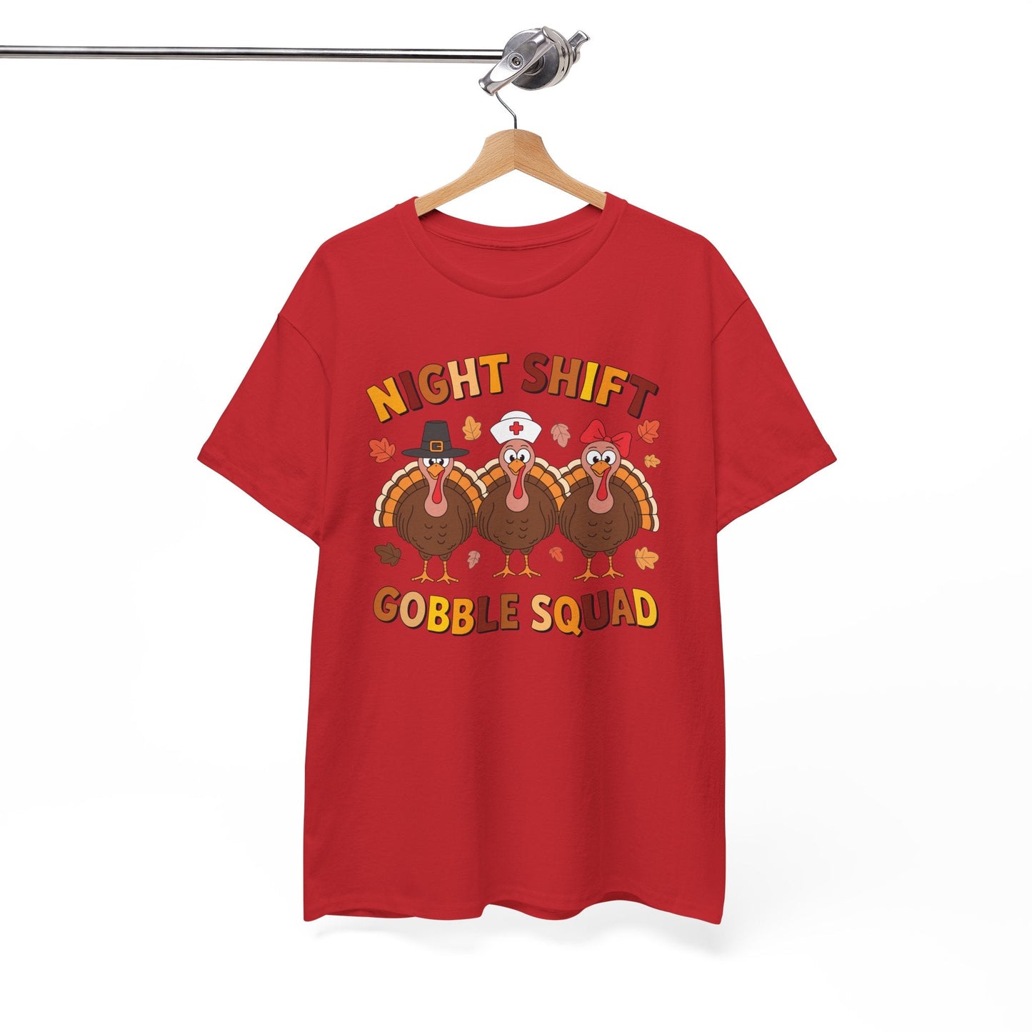 Night Shift Gobble Squad Night Worker Staff Thanksgiving T-Shirt