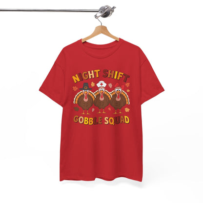 Night Shift Gobble Squad Night Worker Staff Thanksgiving T-Shirt