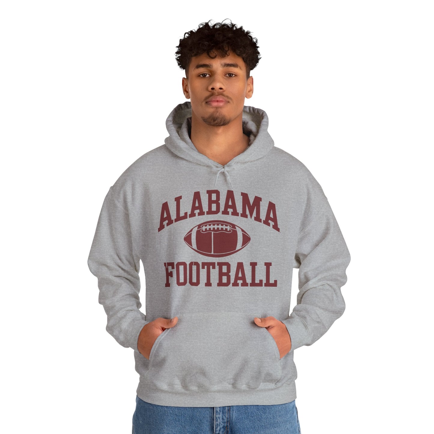 Men's Grey Alabama Football Vintage Distressed Hoodie