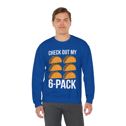 6 Pack Fitness Taco Funny Mexican Gym Top for Taco Lovers Sweatshirt