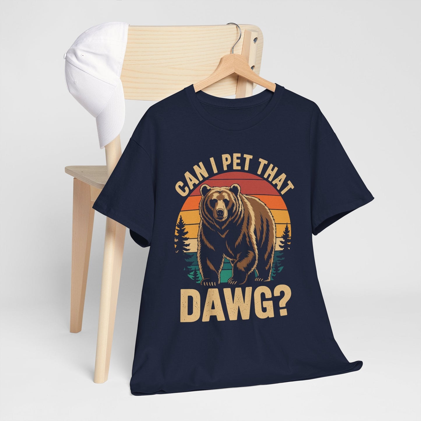 Can I Pet That Dog Funny Dawg Bear Meme Camping Hiking T-Shirt