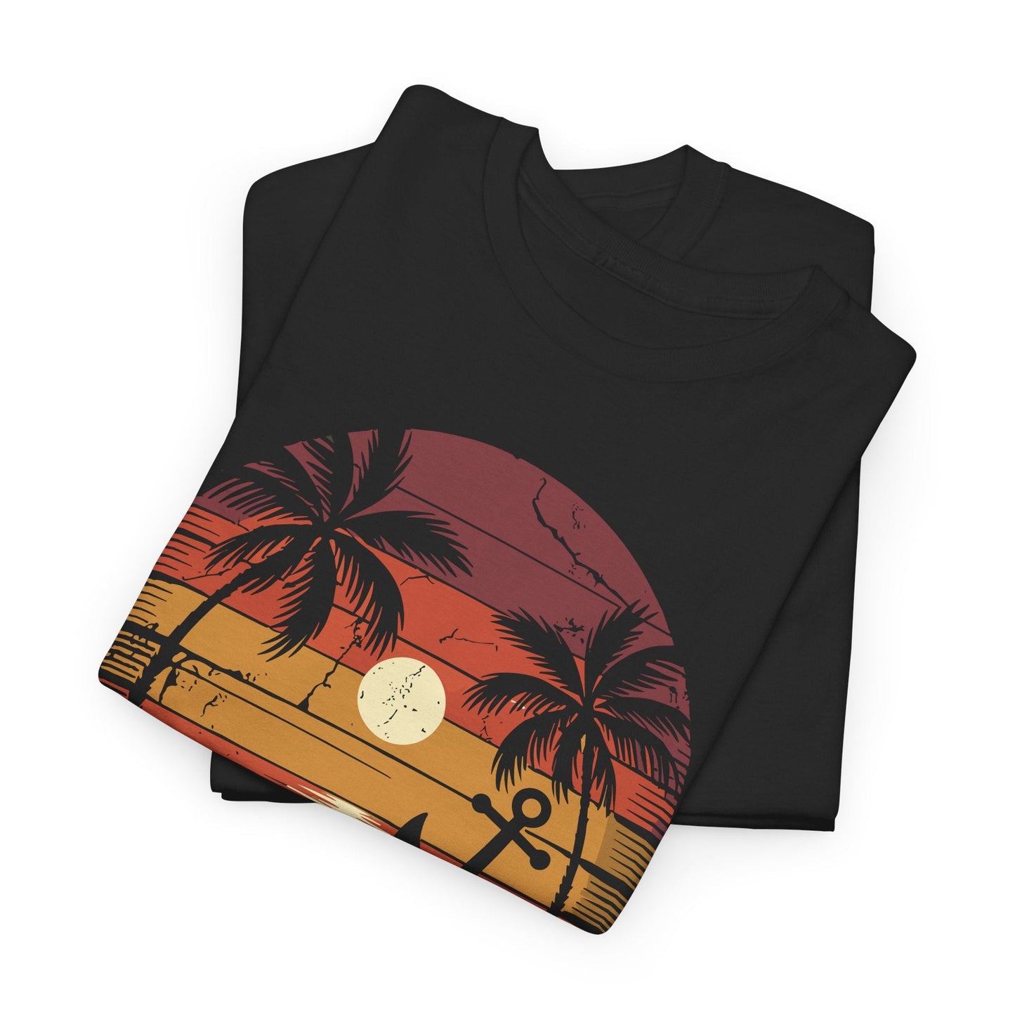 On Cruise Time Coconut Tree Graphic Summer Vacation Cruising T-shirt