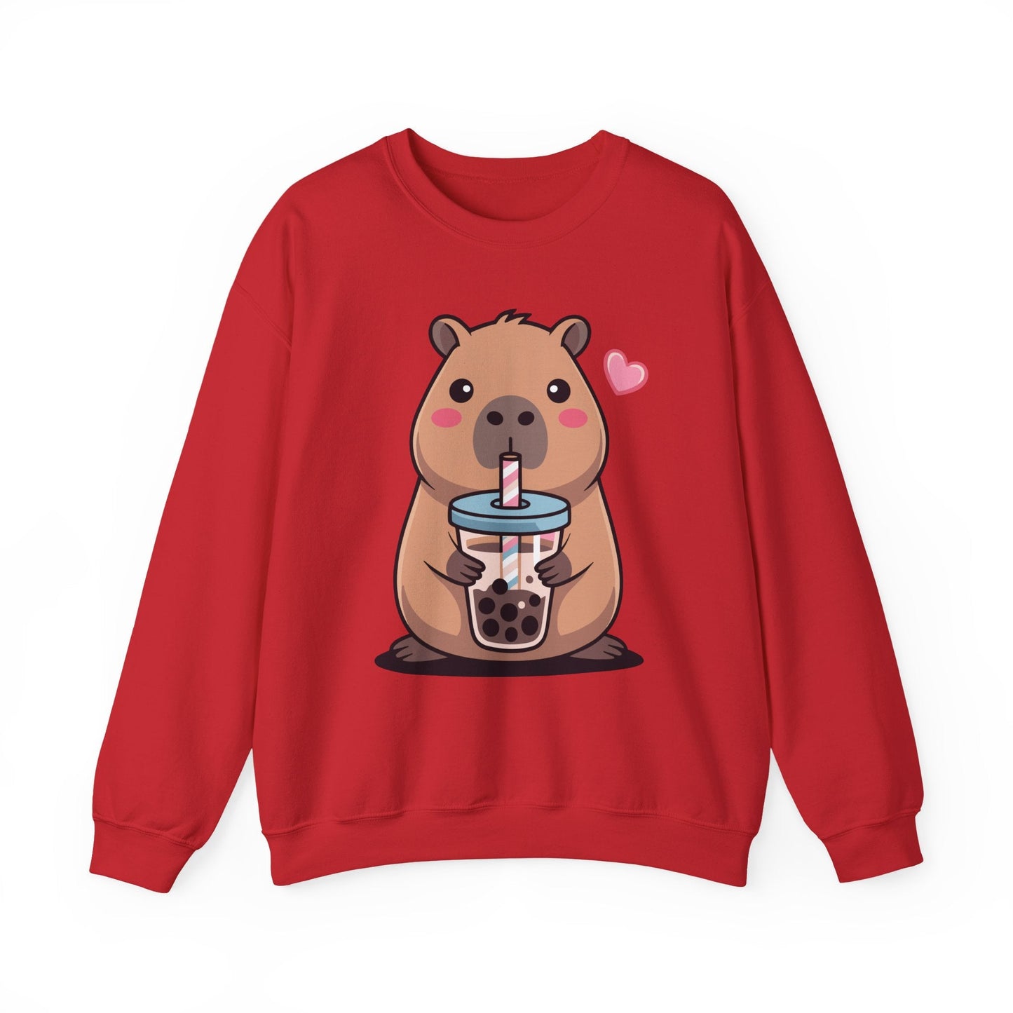 Cute Capybara Kawaii Anime Drinking Bubble Tea Lover Girls Sweatshirt