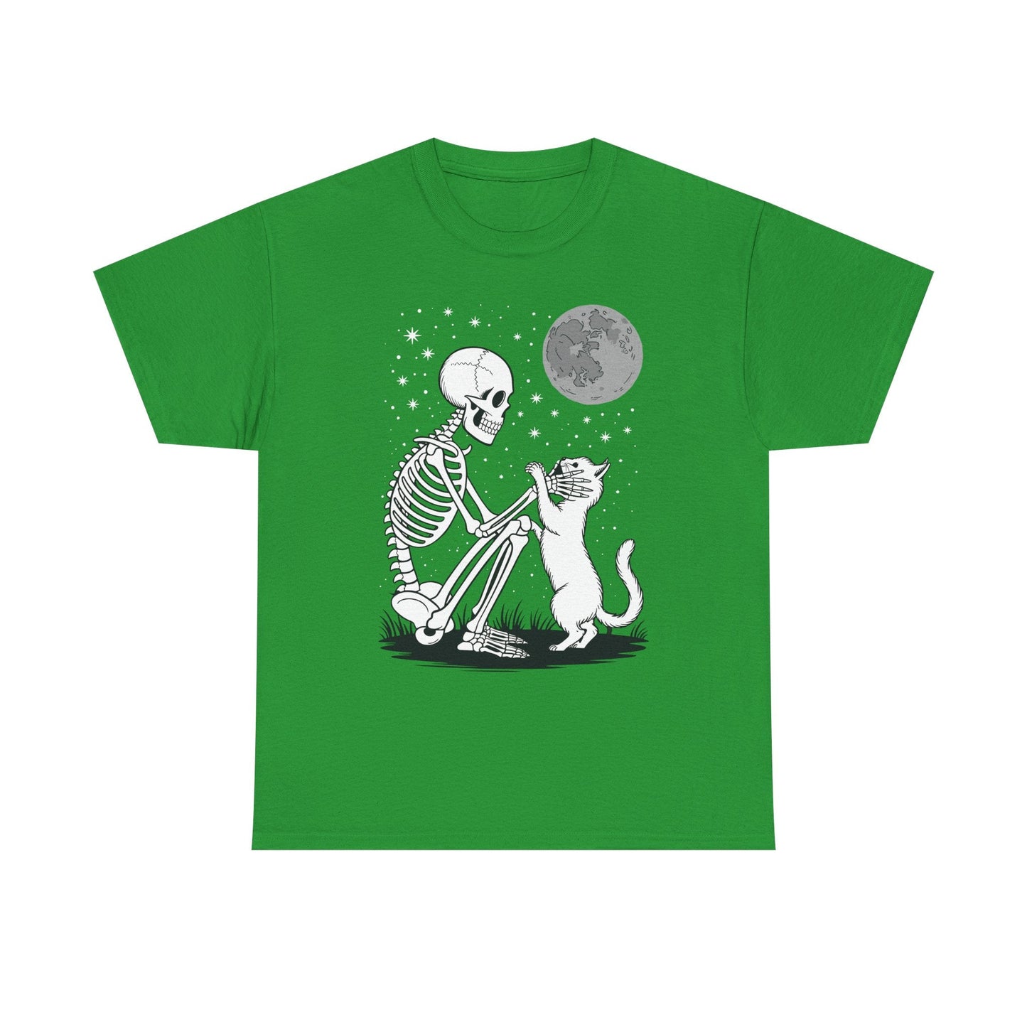 Skeleton Cat Skull Kitty Cute Goth Halloween Men Women T-Shirt