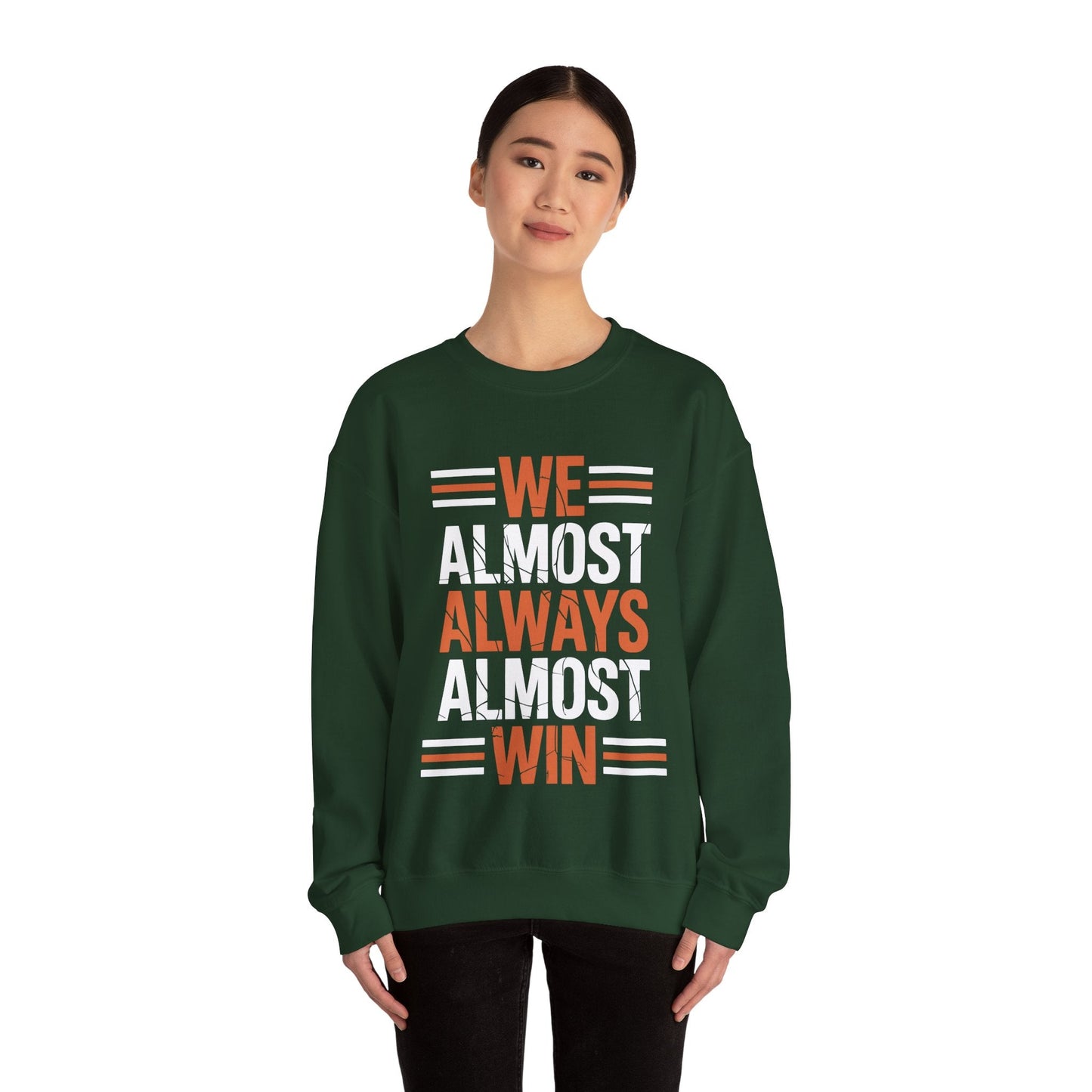Funny Cleveland Throwback We Almost Always Almost Win Football Fans Lovers Sweatshirt