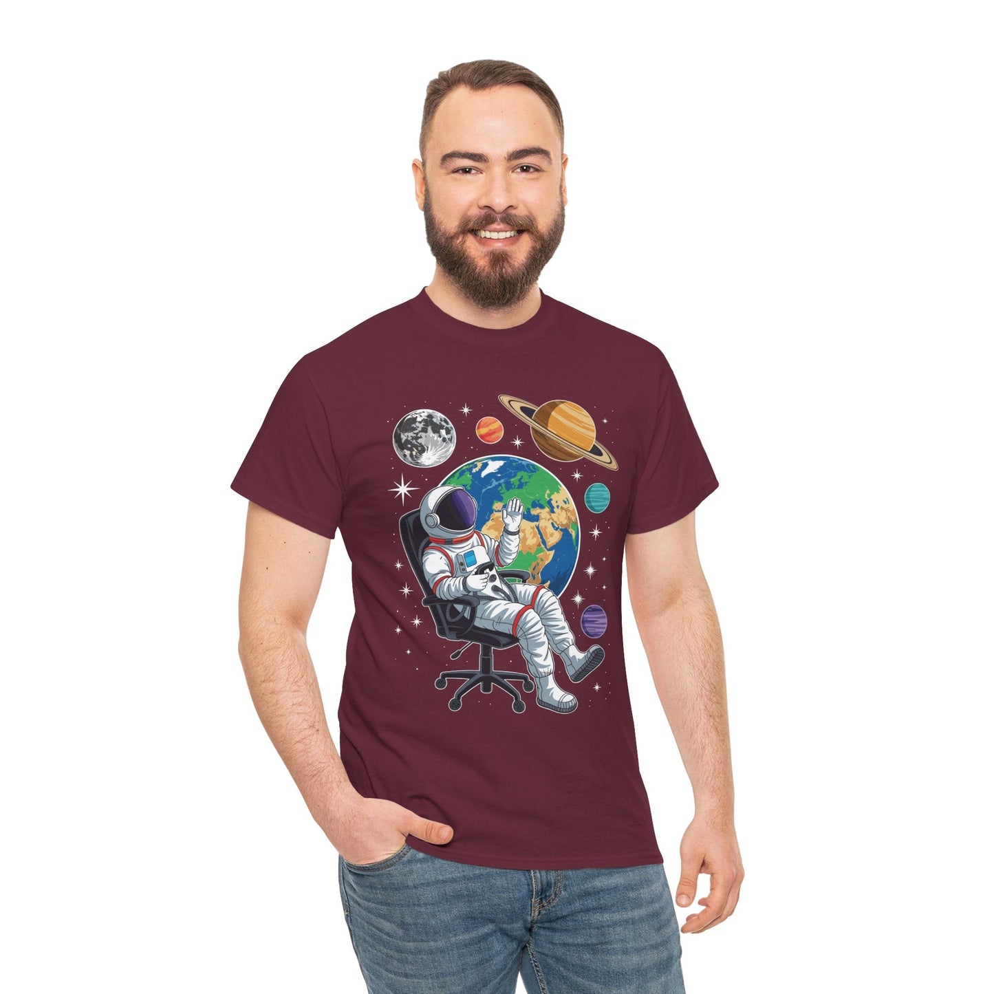Astronaut Gamer Space Gaming System Planets T-Shirt