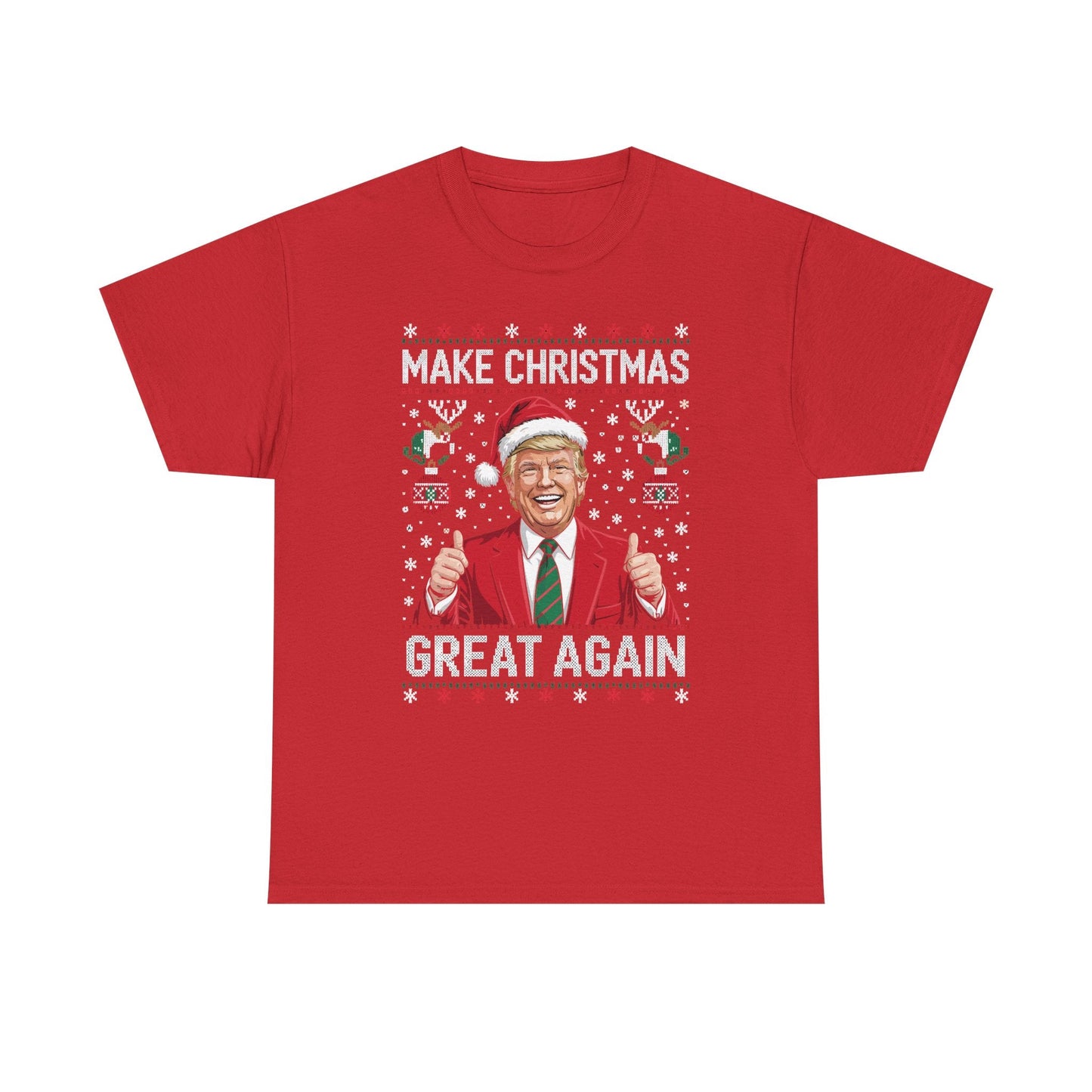 Funny Trump Make Christmas Great Again Xmas Pajamas Ugly T-Shirt