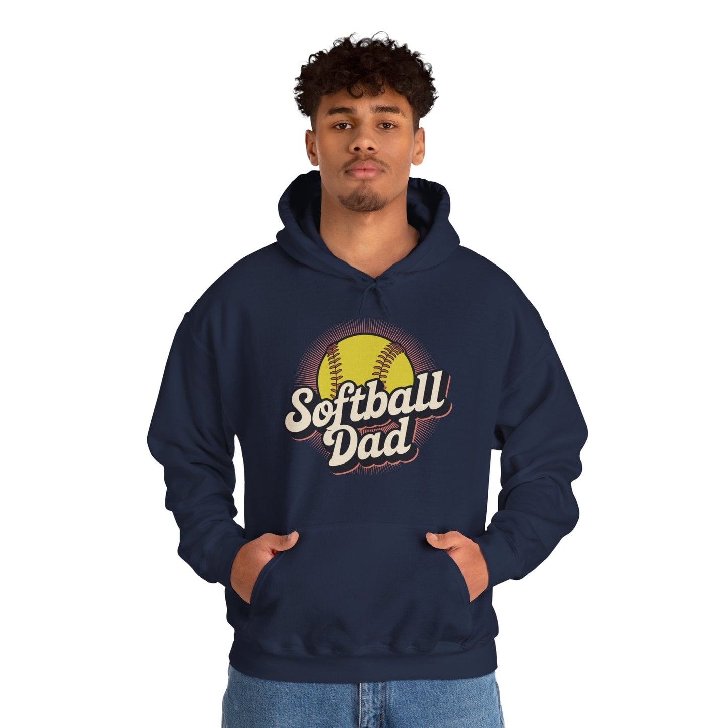 Funny Fathers Day Softball Dad Gift From Daughter Son Wife Hoodie