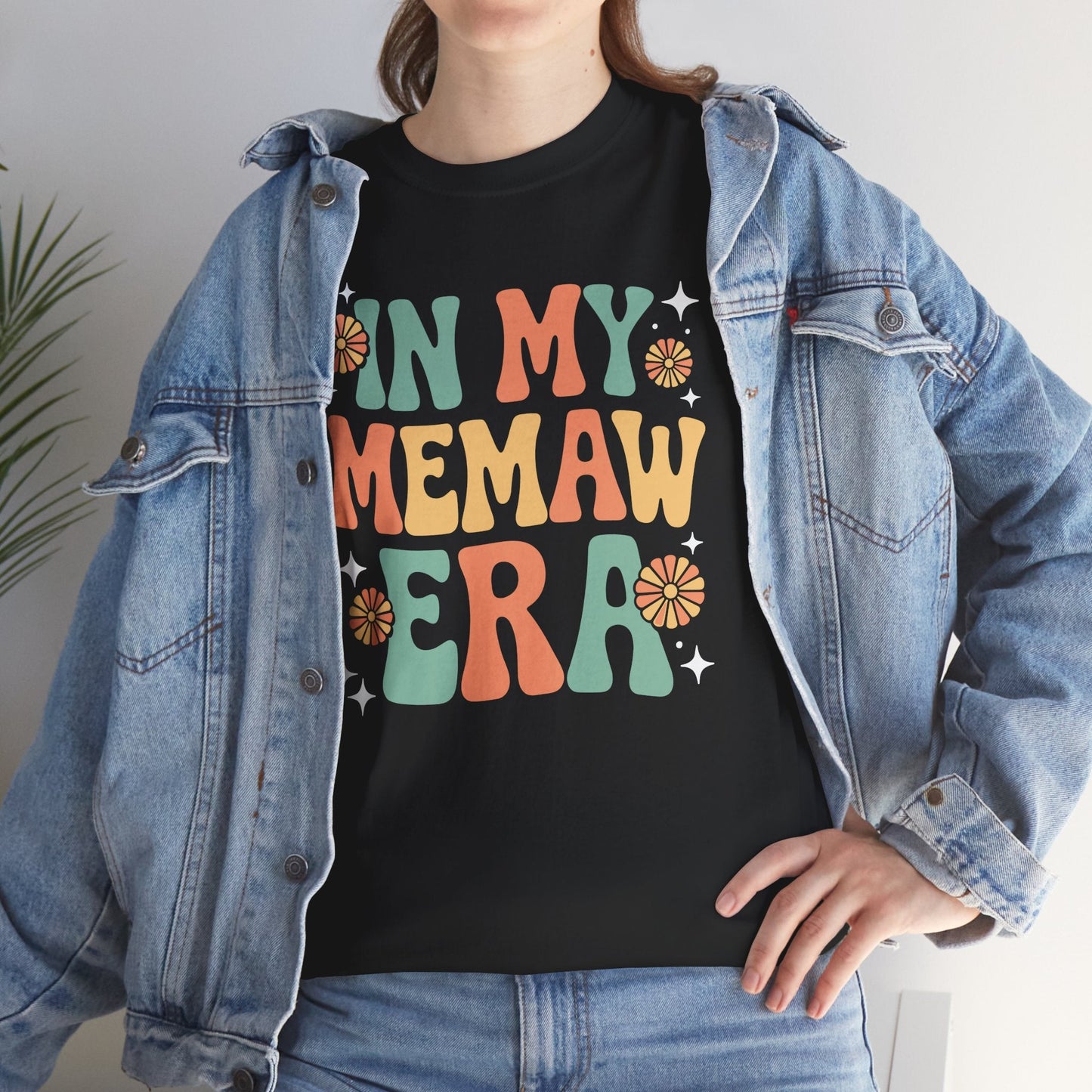 In My Memaw Era Funny Sarcastic Groovy Retro Mothers Day T-Shirt
