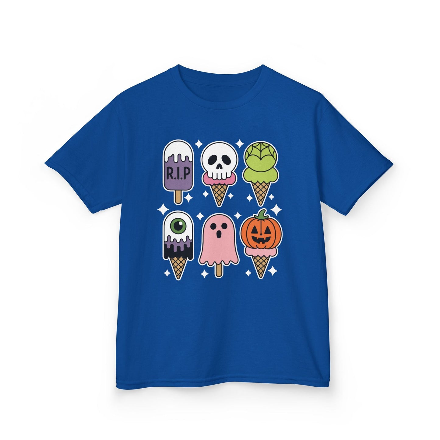 Horror Movie Summer Popsicle Halloween Ice Cream Summer-ween T-Shirt For Kids