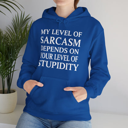 Funny Sarcastic Humor My Level of Sarcasm Sarcastic Quote Hoodie