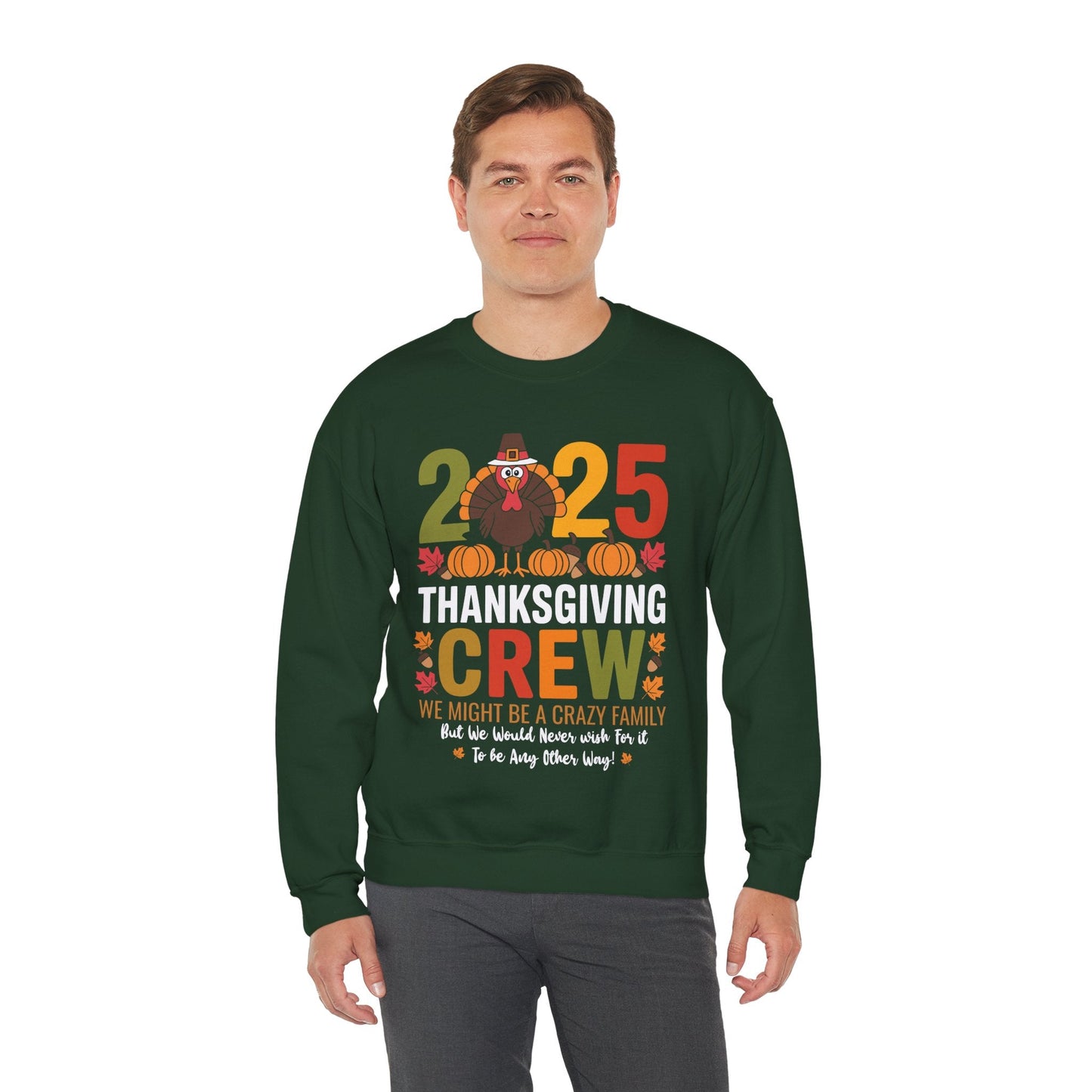 Family Thanksgiving 2025 Thanksgiving Crew Turkey Matching Sweatshirt