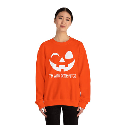 Im With Peter Couple Halloween Adult Eater Pumpkin Sweatshirt