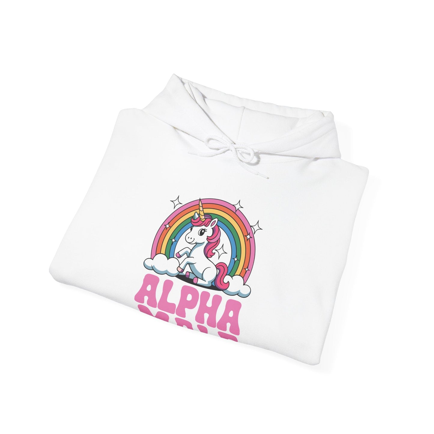 Funny Alpha Male Unicorn Sarcastic Ironic Weird Y2K Humor Hoodie