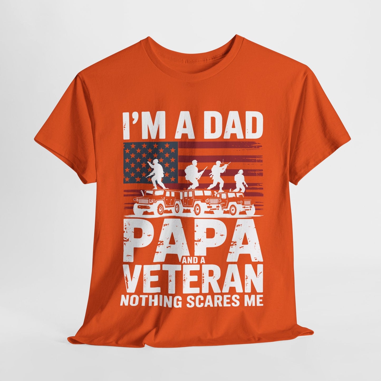 I'm A Dad Papa And Veteran Funny Retro Dad Papa Grandpa T-Shirt