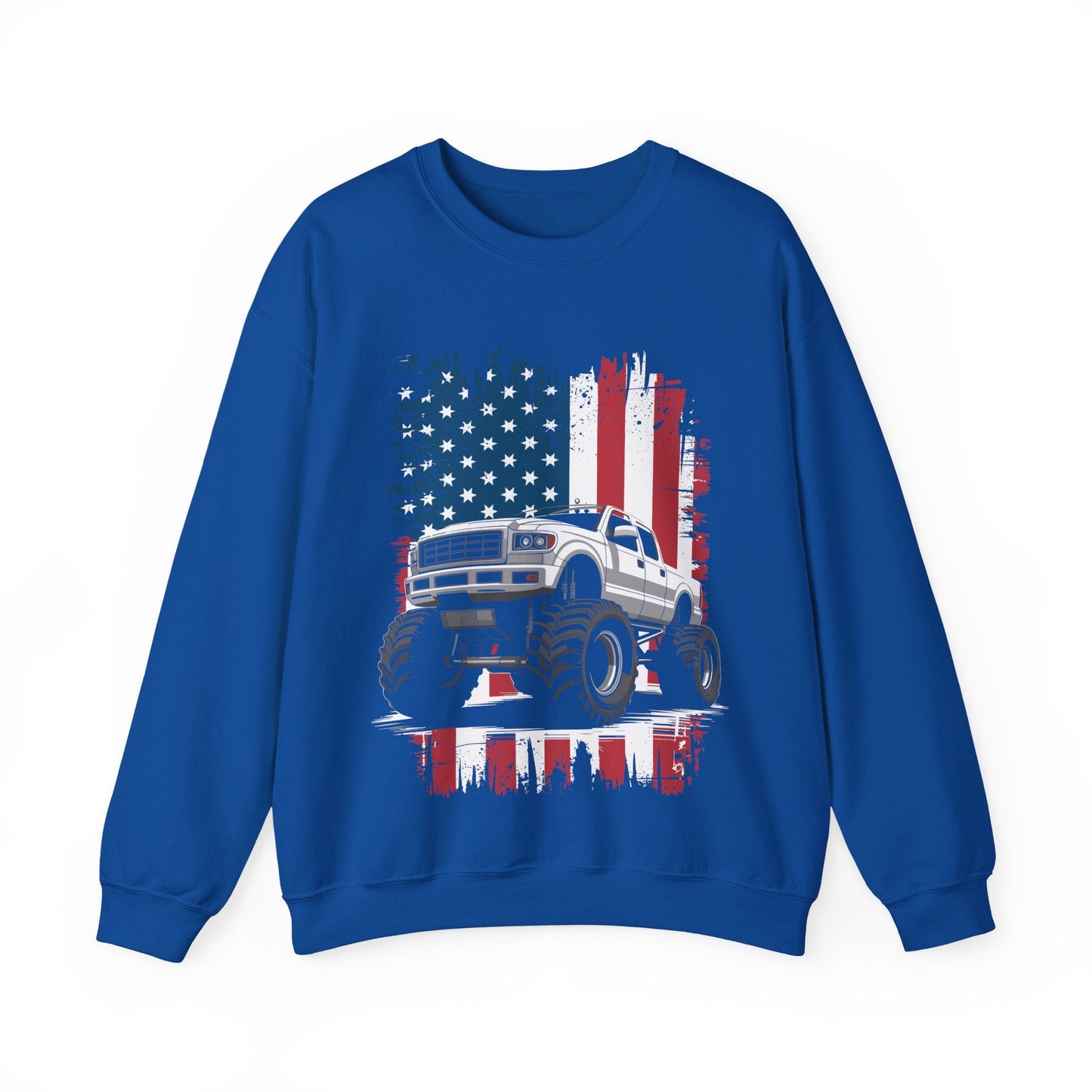 Monster Truck USA Flag American Sweatshirt