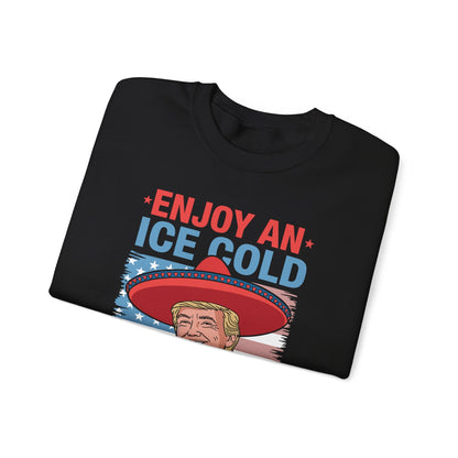 Funny Trump 4th of July Ice Cold Glass Of Deportation Sweatshirt