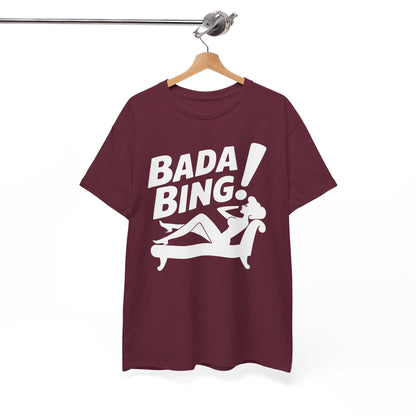 Funny Vintage Bada Sarcastic Bing Retro Sexy Girl Bada Bam T-Shirt