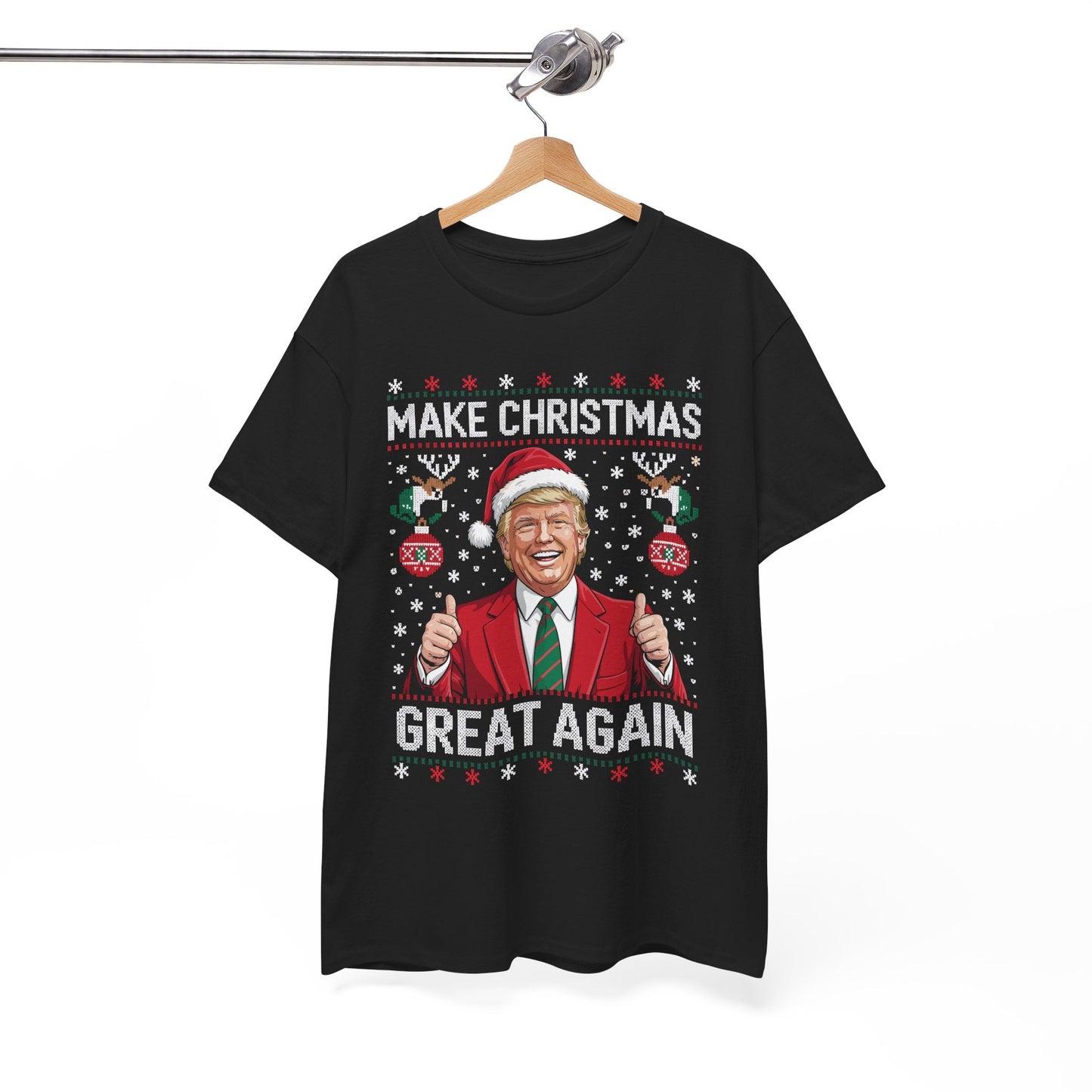 Funny Trump Make Christmas Great Again Xmas Pajamas Ugly T-Shirt