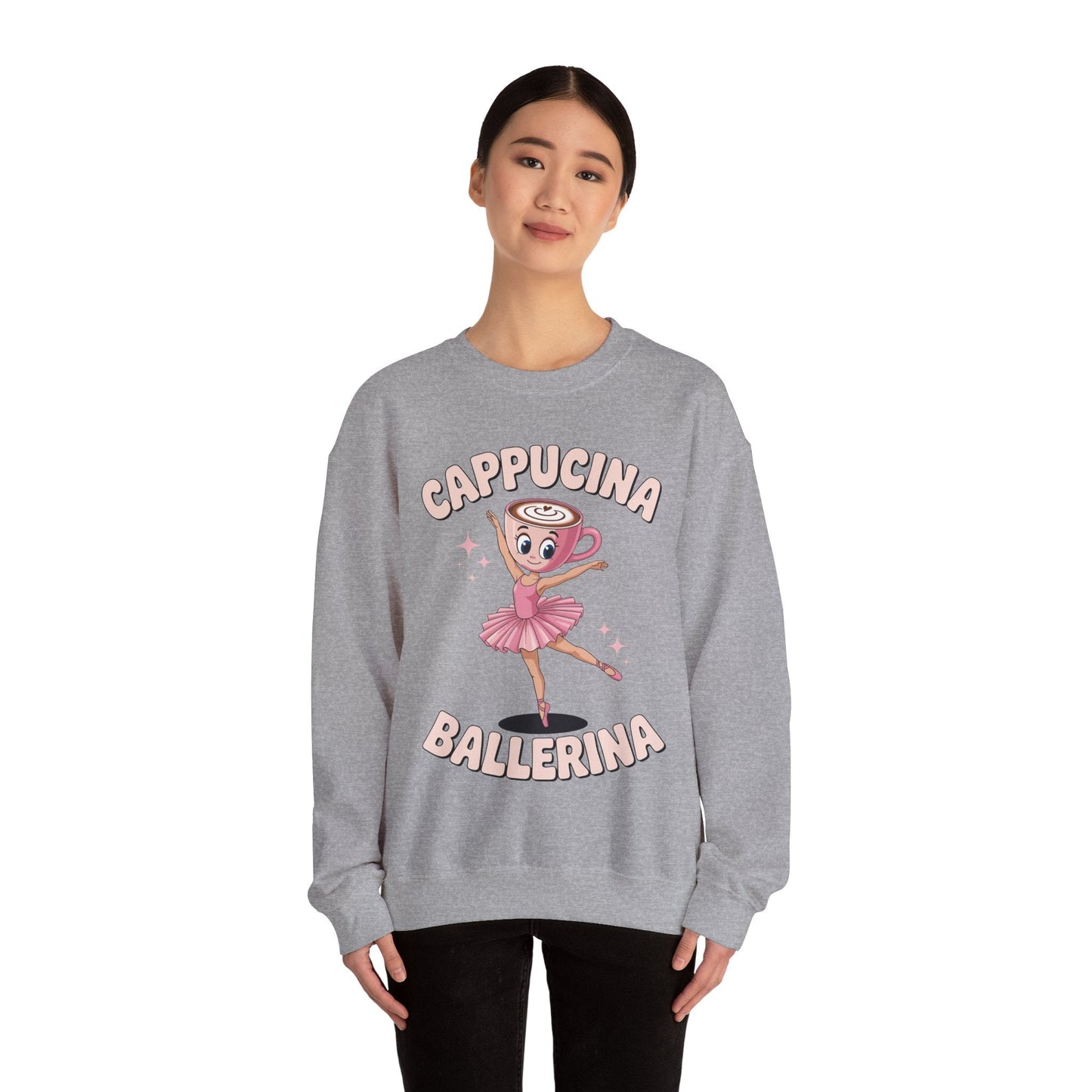 Funny Ballerina Cappuccina Coffee Dance Lovers Italian Meme Sweatshirt