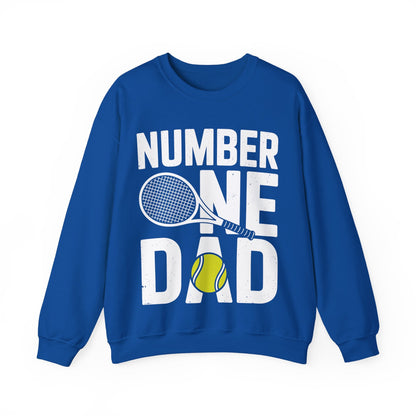 Tennis Dad Number One Daddy with Tennis Sayings Fathers Day Sweatshirt