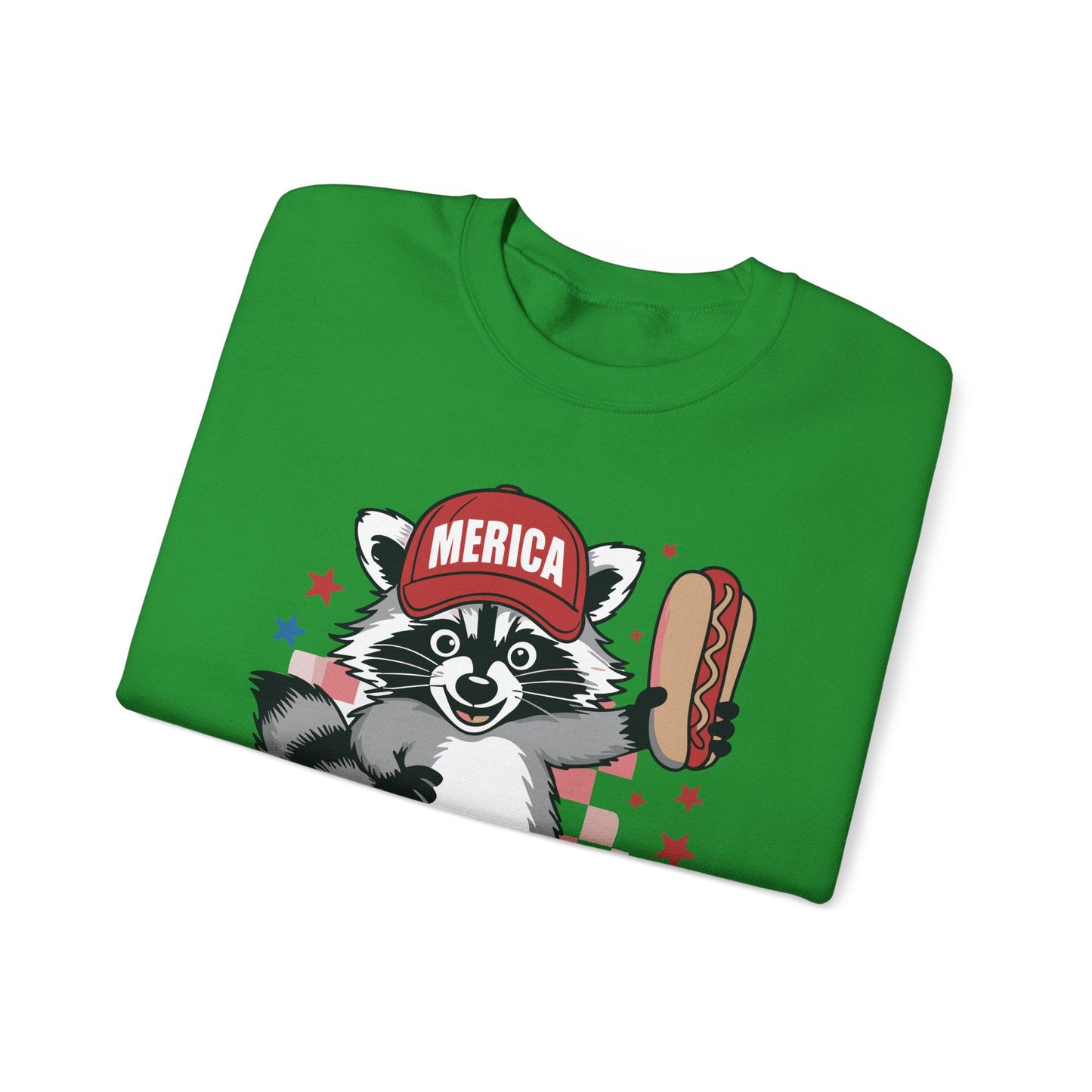Red White And Feral Raccoon 4th of July Saying Meme Sweatshirt