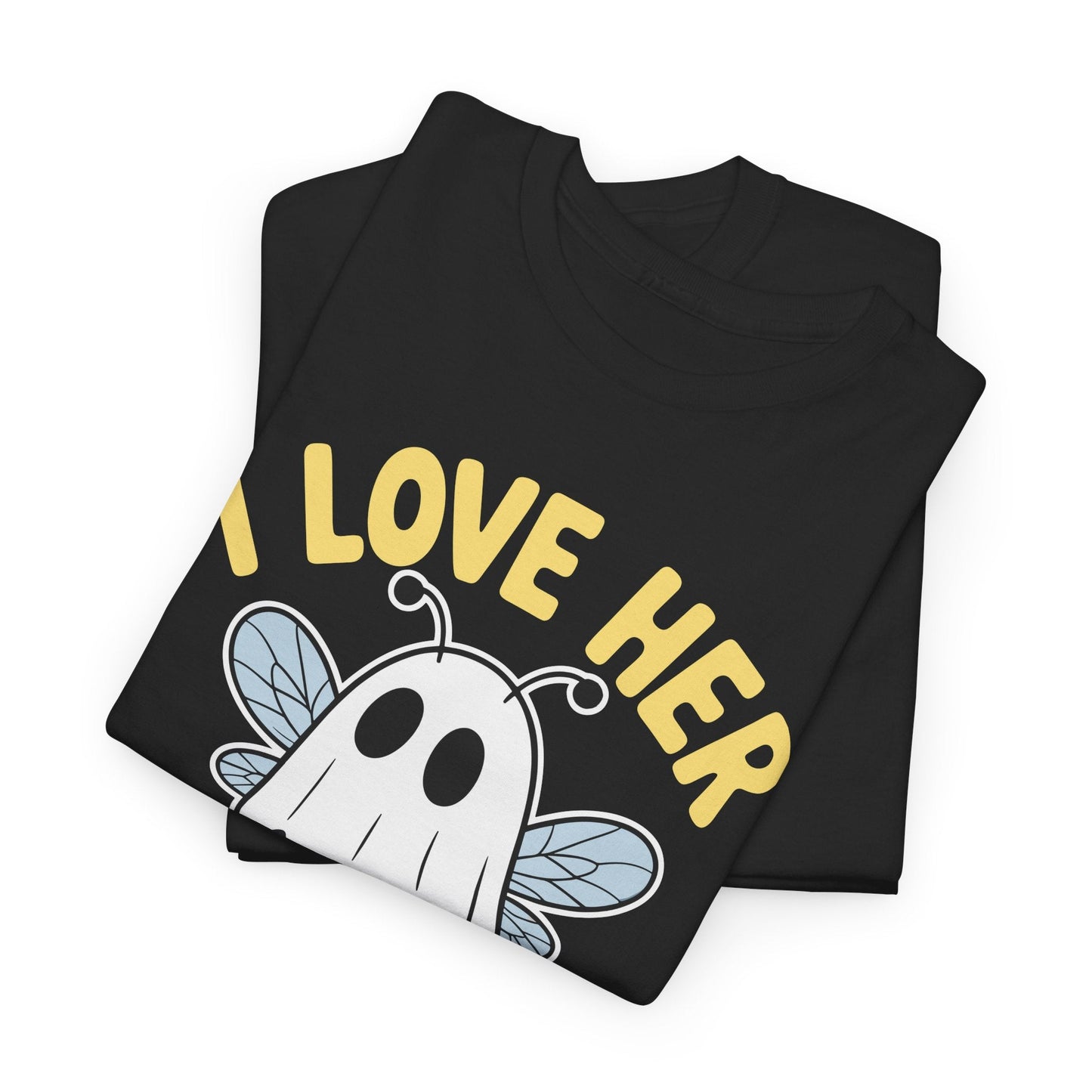 I Love Her Boo Bees Couples Halloween Adult Costume His Men T-Shirt
