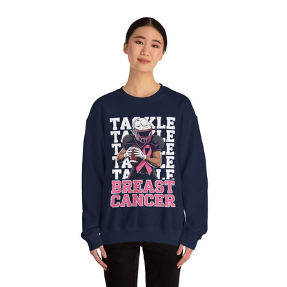 Tackle Football Breast Cancer Awareness Pink Ribbon Sweatshirt