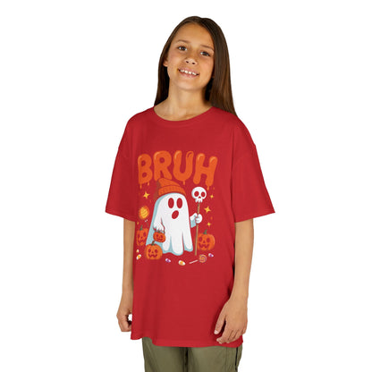 Bruh Ghost Halloween Cute Ghost Trick Or Treat Candy Kids T-Shirt