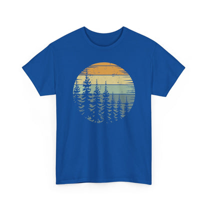 Retro Forest Trees Outdoors Nature Vintage Graphic T-Shirt