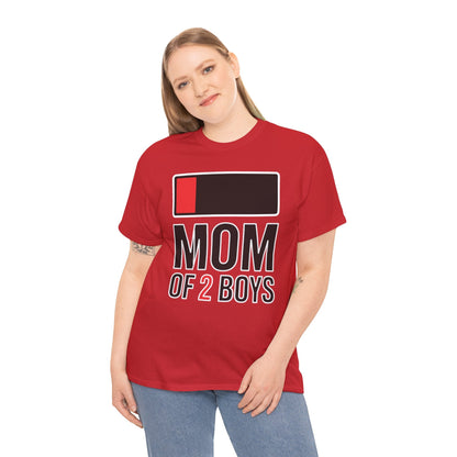 Mom of 2 Boys Gift from Son Mothers Day Birthday Women T-Shirt