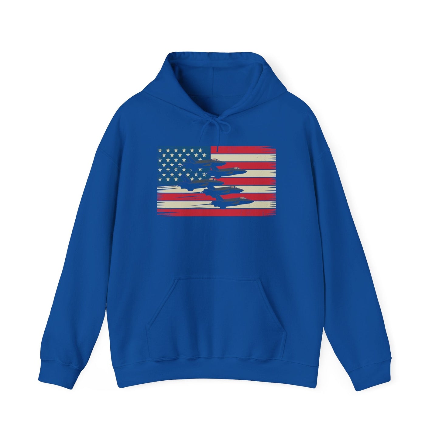 Vintage American Flag USA Fighter Jets 4th of July Patriotic Hoodie