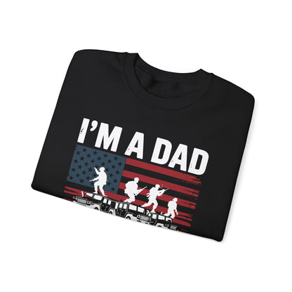I'm A Dad Papa And Veteran Funny Retro Dad Papa Grandpa Sweatshirt