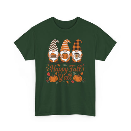 Happy Fall Y'all Gnome Pumpkin Autumn Thanksgiving Men Women T-Shirt