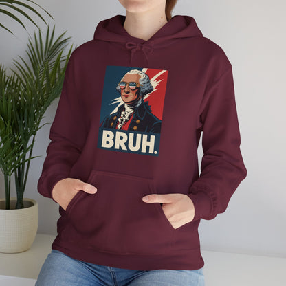 4th Of July 2025 George Washington Bruh. Meme Patriotic Hoodie