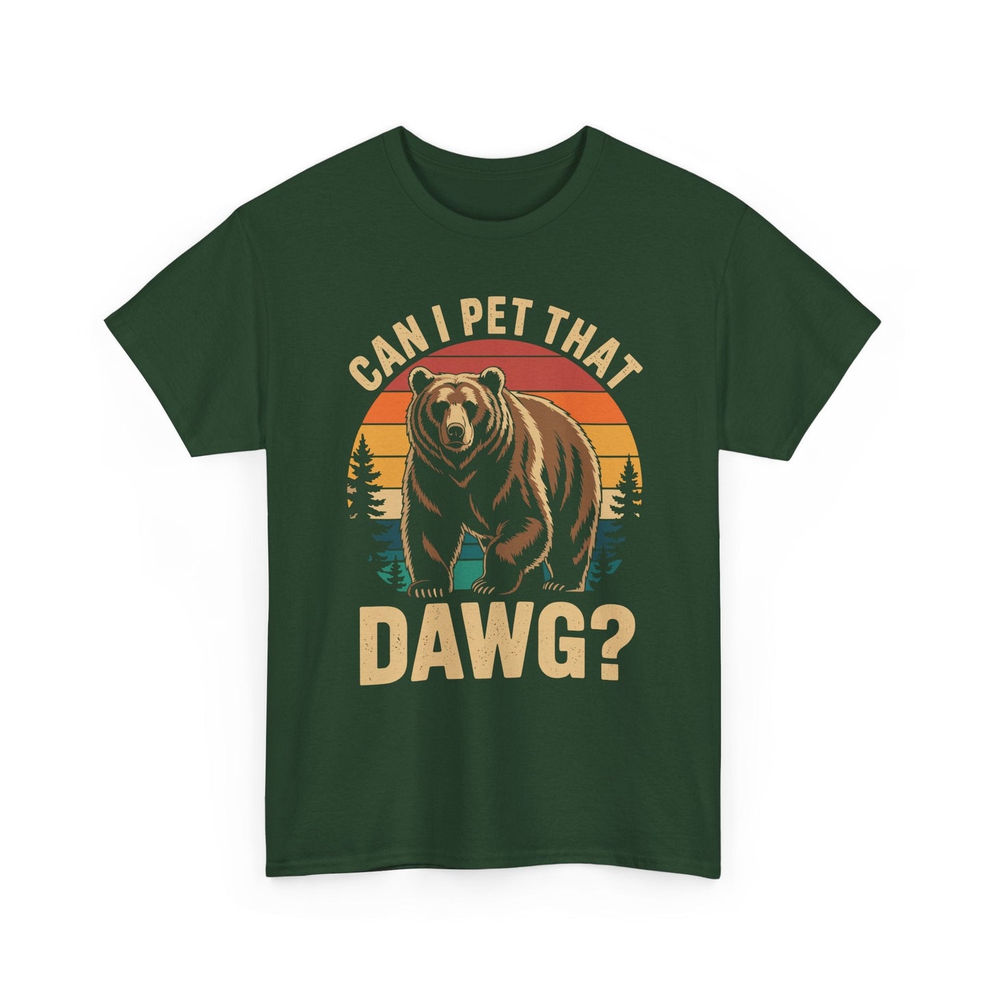 Can I Pet That Dog Funny Dawg Bear Meme Camping Hiking T-Shirt
