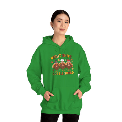 Night Shift Gobble Squad Night Worker Staff Thanksgiving Hoodie