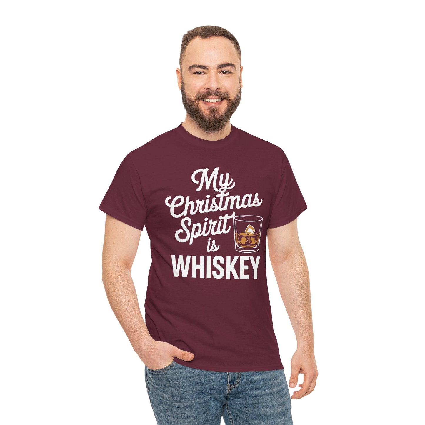 Funny Christmas Drinking Shirt Whiskey Liquor Drinker Saying T-Shirt