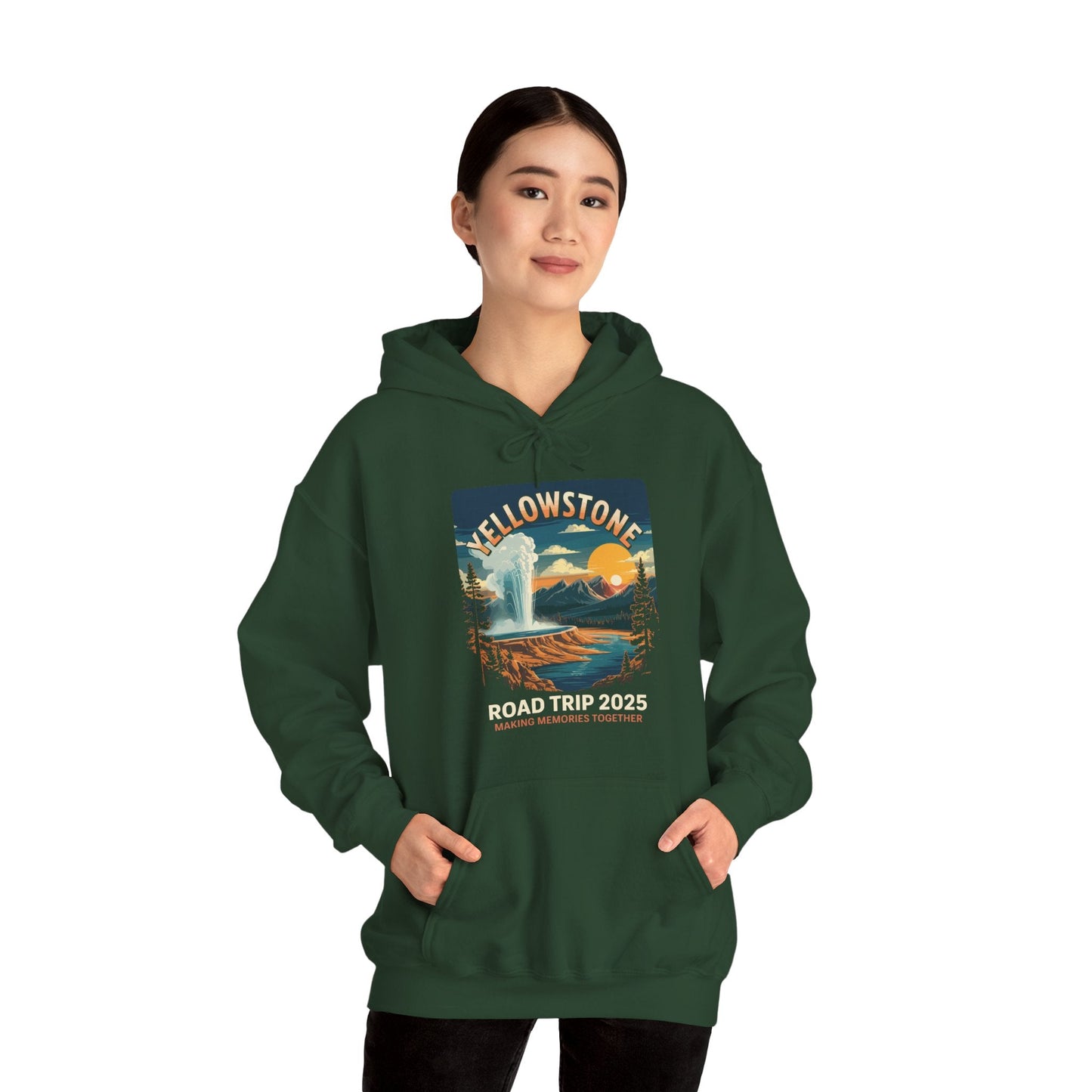 Yellowstone Family Road Trip 2025 National Park Outdoor Hoodie