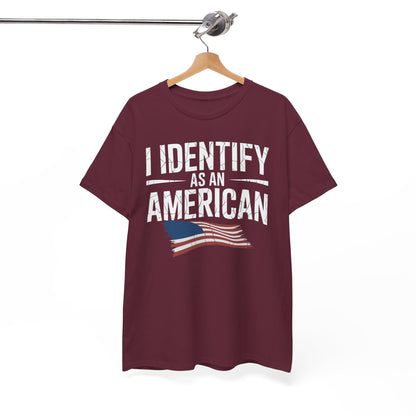 I Identify as an American No Identity Politics USA T-Shirt