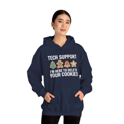Christmas Tech Support Here To Delete Cookies Xmas Men Women Hoodie