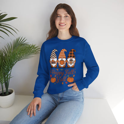 Happy Fall Y'all Gnome Pumpkin Autumn Thanksgiving Men Women Sweatshirt