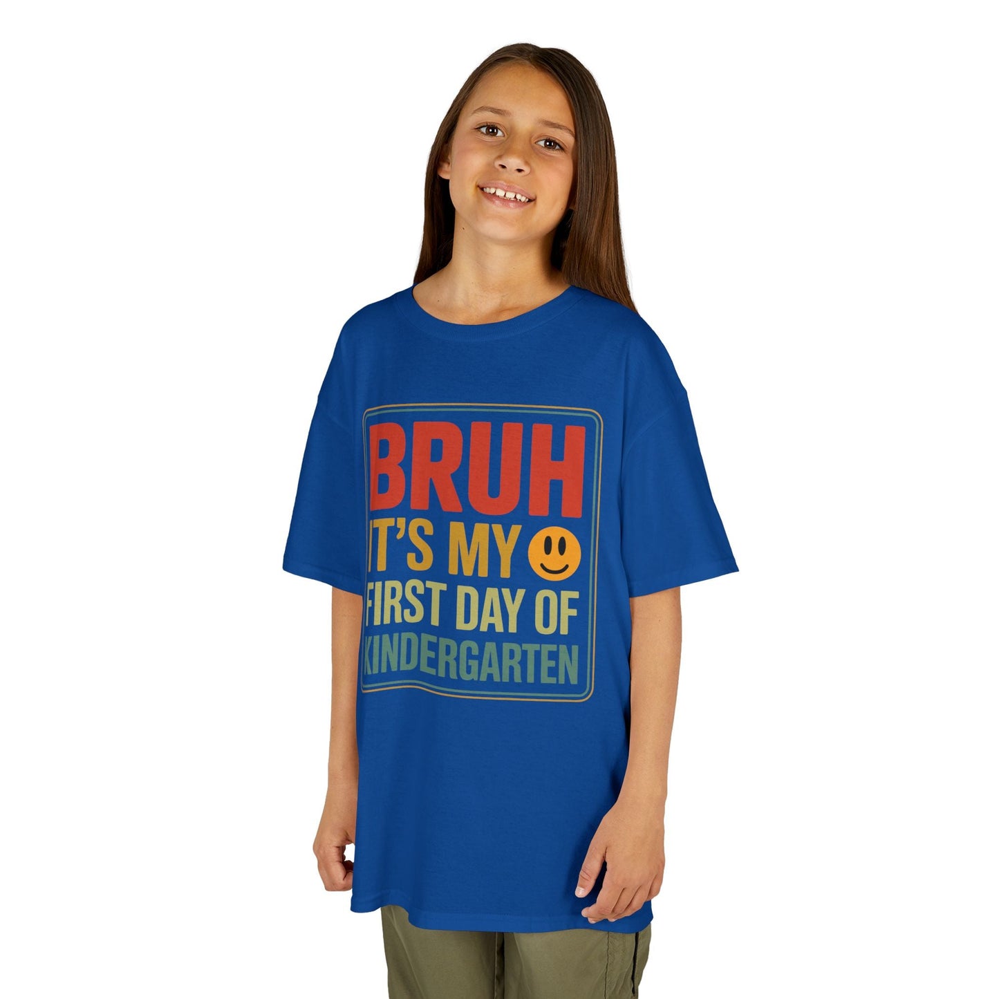 Bruh Its My First Day Of Kindergarten Back To School Kids T-Shirt
