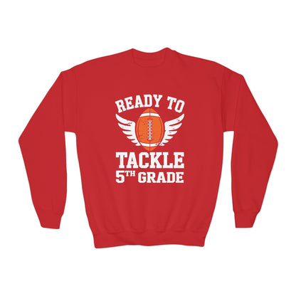 Ready To Tackle 5th Grade Football First Day Sport Kids Sweatshirt