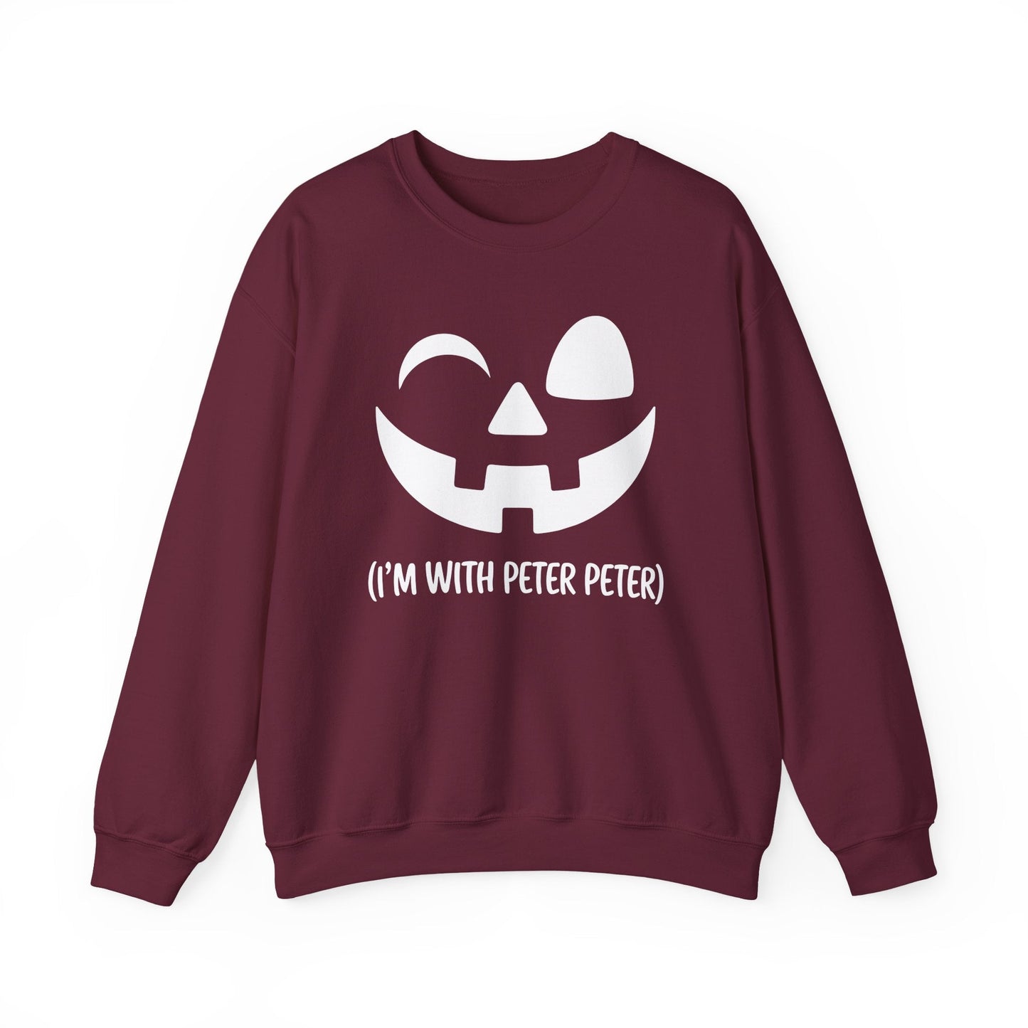 Im With Peter Couple Halloween Adult Eater Pumpkin Sweatshirt