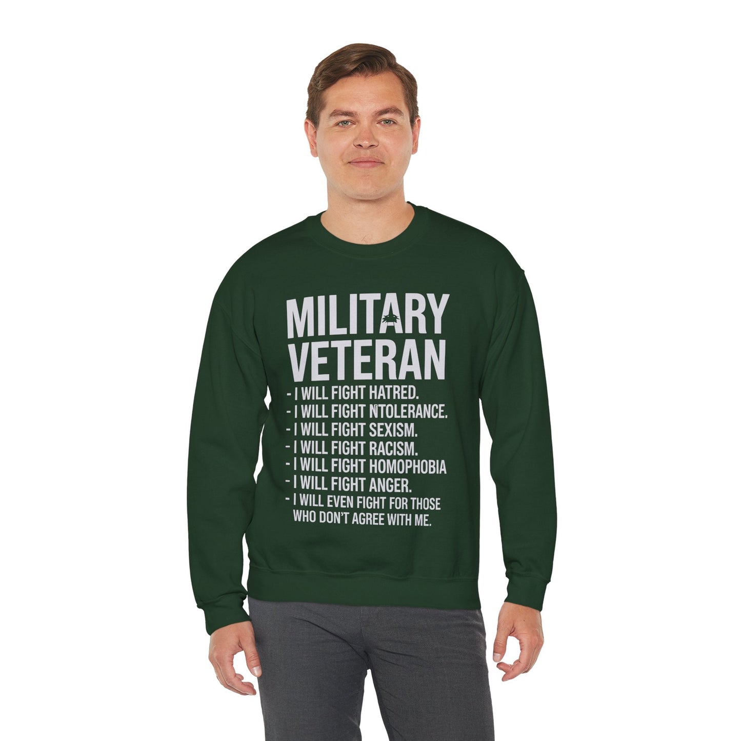 Military Veterans Against Trump 2025 Fight USA Election Sweatshirt