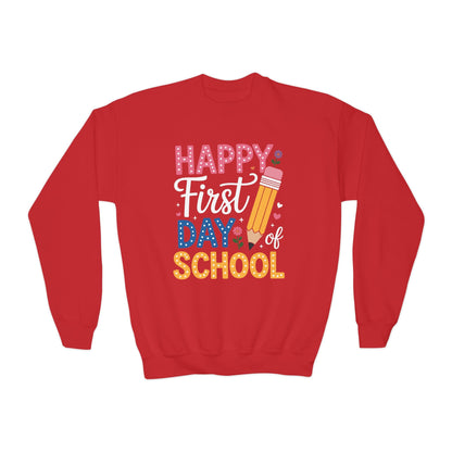 Happy First Day of School Pencil Teacher Cute Back to School Sweatshirt