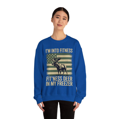 Hunting Im Into Fitness Fit Ness Deer Freezer Men Women Sweatshirt