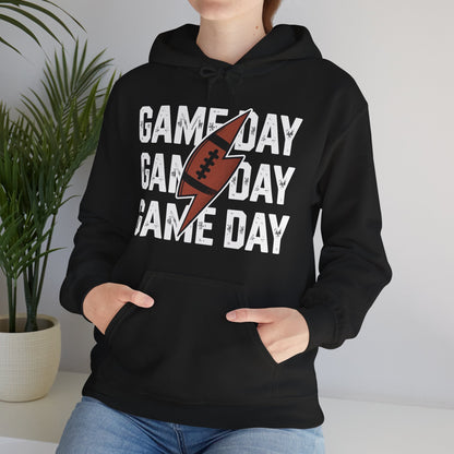 Vintage Game Day Football Lightning Bolt Funny Team Sport Hoodie