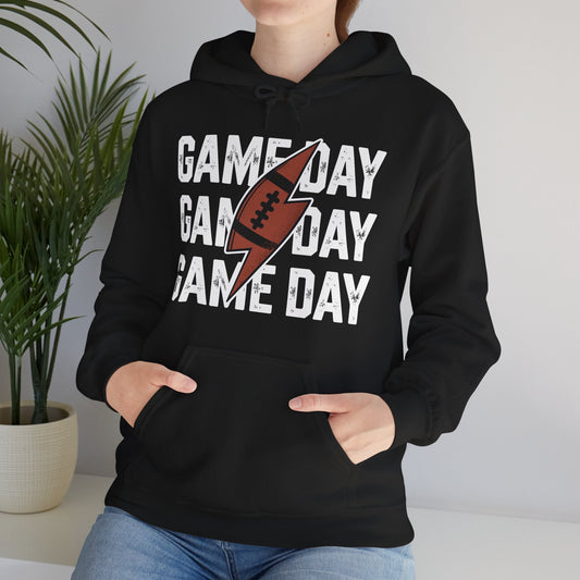 Vintage Game Day Football Lightning Bolt Funny Team Sport Hoodie
